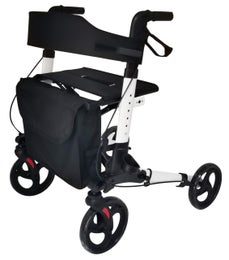 WALKY alumiinirollaattori valkoinen, istuin, selk&auml;nojahihna ja kassi