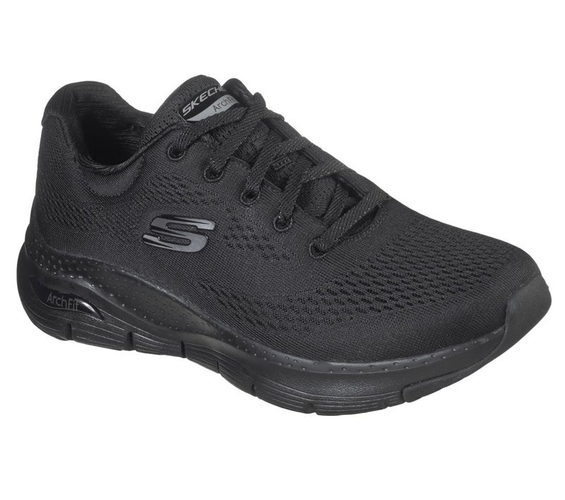 Skechers W Arch Fit Big Appeal Black &ndash; umpimustat naisten keng&auml;t holvituella ja pehme&auml;ll&auml; sis&auml;pohjalla